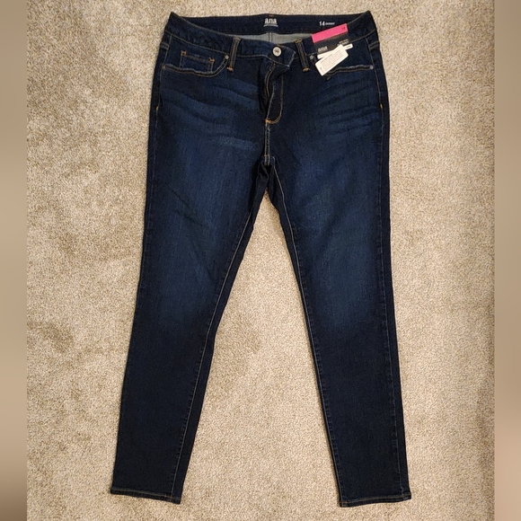 ANA NWT dark wash skinny stretch jean size 14 - Picture 2 of 8